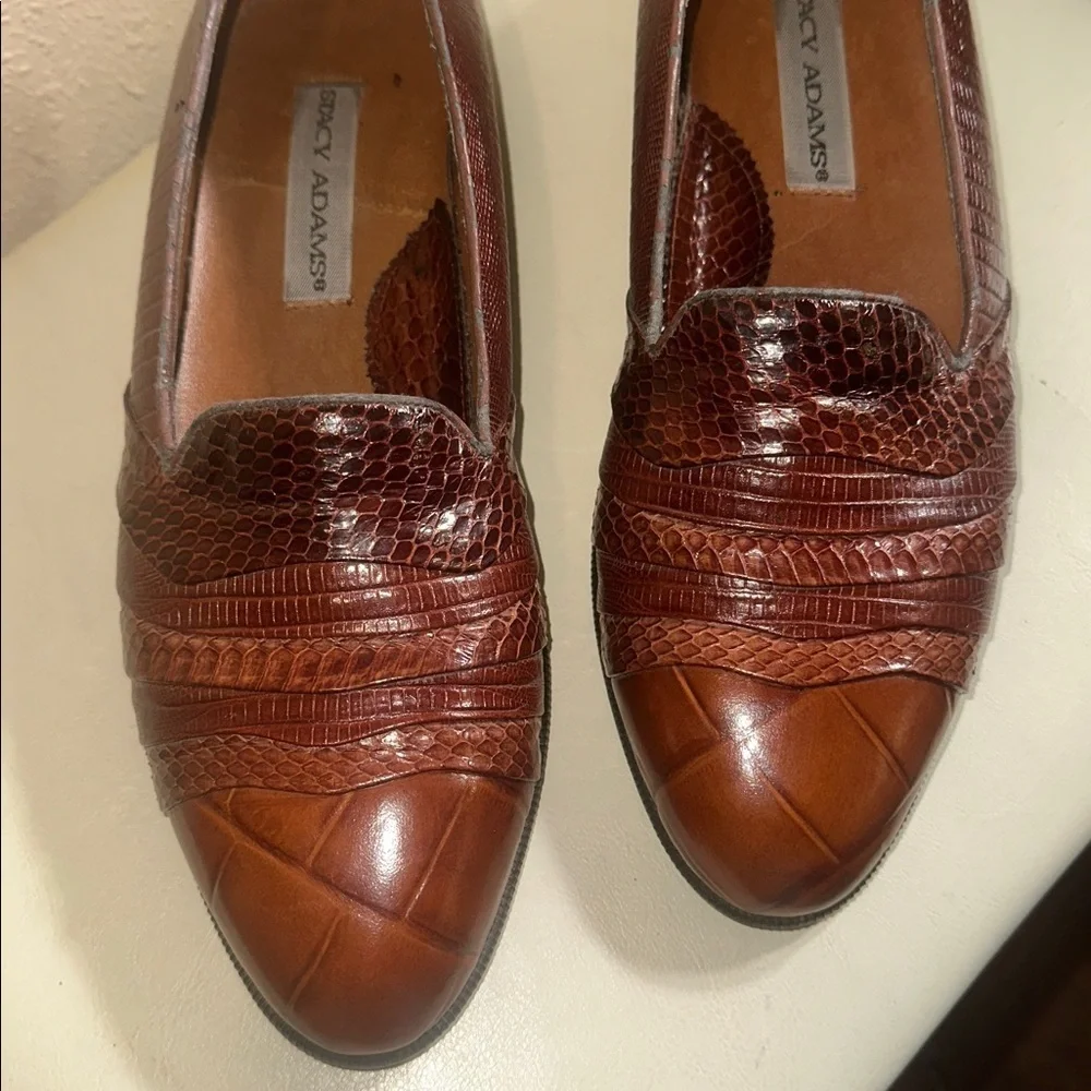 Stacy Adam’s Snakeskin Dress Loafers Size 8 1/2 M